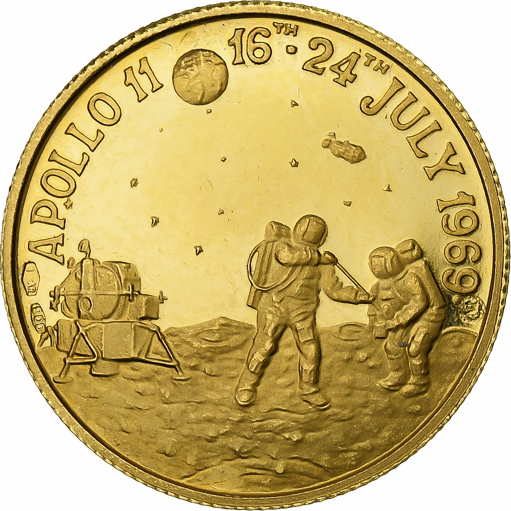 希少　USA アメリカ製　10K 10金　 アポロ11号　1969 金貨　コイン United States, Medal, NASA, Mission Apollo 11, 1969, Gold