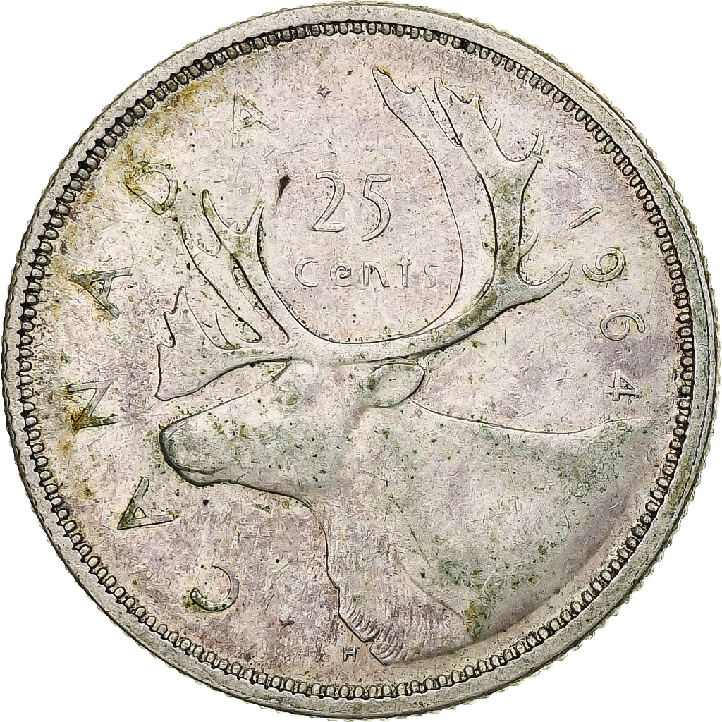 Canada, Elizabeth II, 25 Cents, 1964, Ottawa, Silver, , KM:52