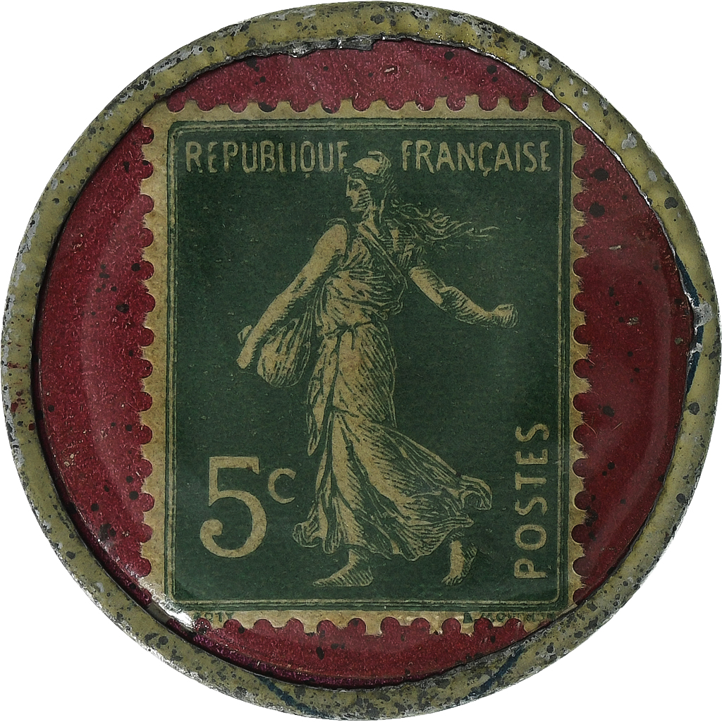 France, timbre-monnaie 5 centimes, Nougat de Montélimar Chabert & Guillot