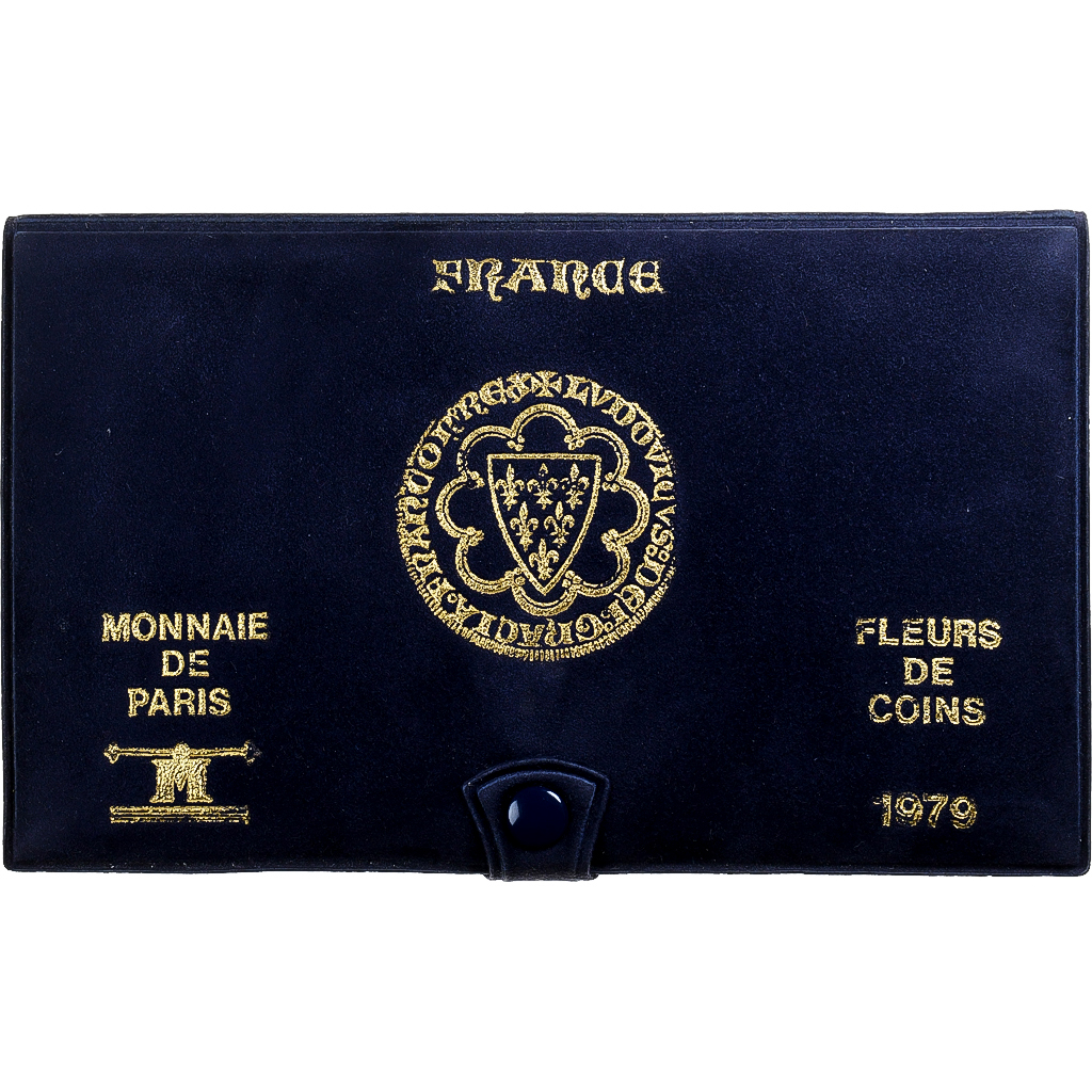 France, Coffret 1 c. à 50 frs., 1979, Monnaie de Paris, FDC, 