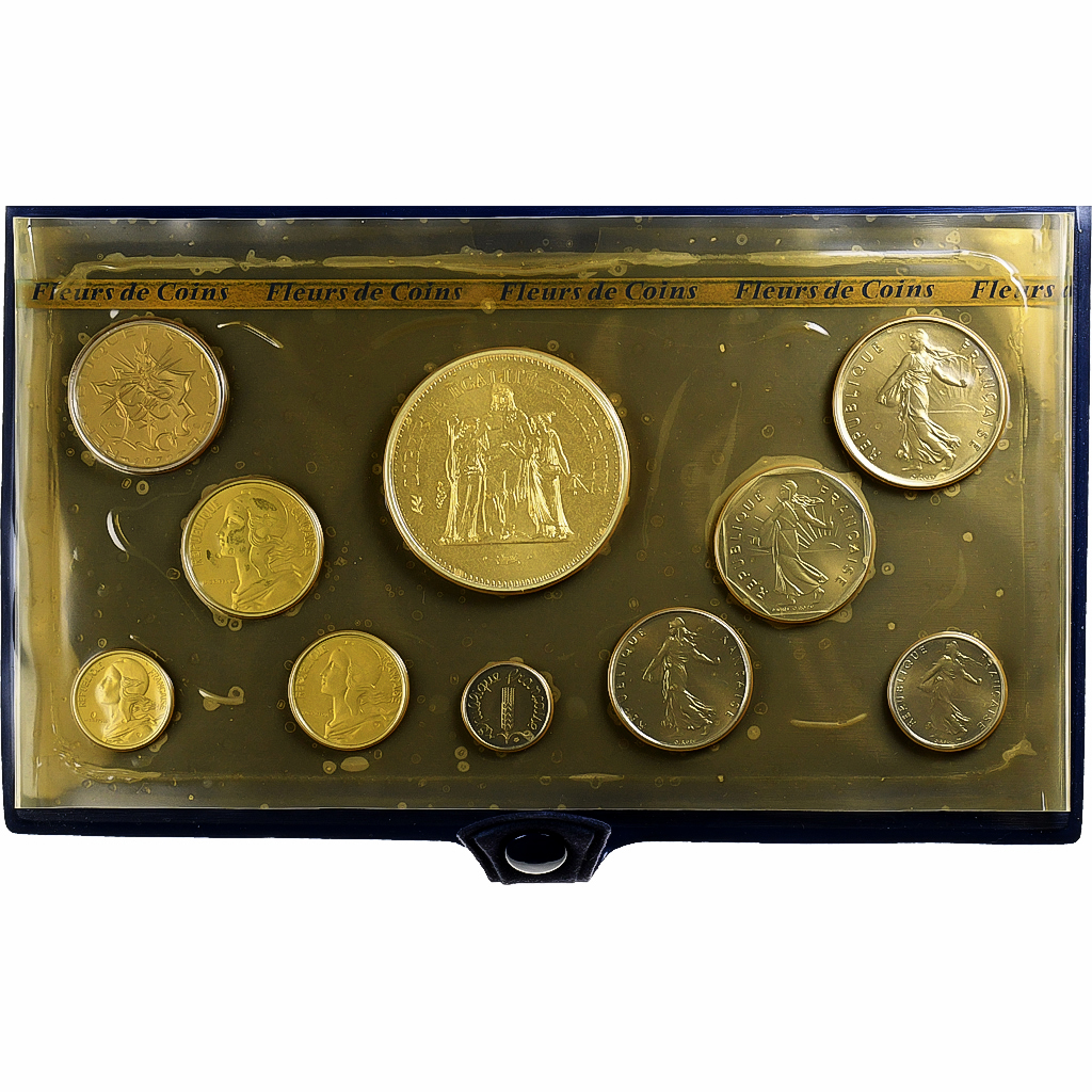 France, Coffret 1 c. à 50 frs., 1979, Monnaie de Paris, FDC, 