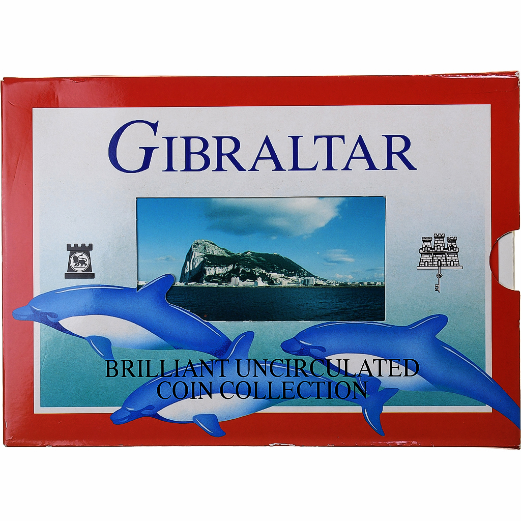 Gibraltar, Elizabeth II, Set 1 penny to 5 pounds, 2000, Pobjoy Mint, BU