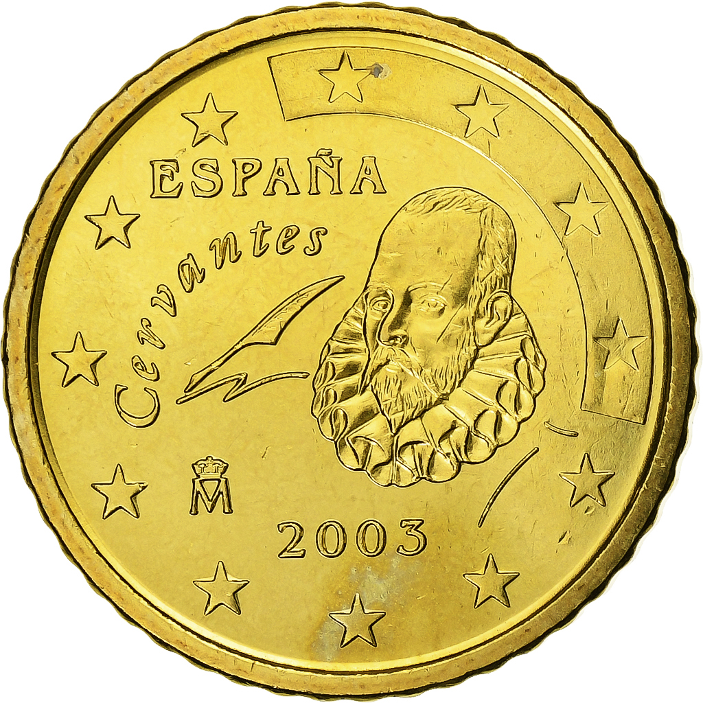 Spain, 50 Euro Cent, BU, 2003, Madrid, Nordic gold, , KM:1045