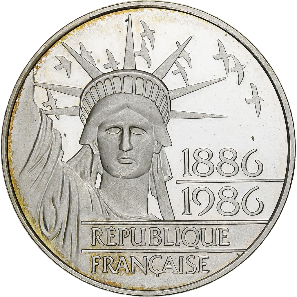 France, 100 Francs, Liberté, 1986, Monnaie de Paris, Piéfort, Argent, BE, SUP+