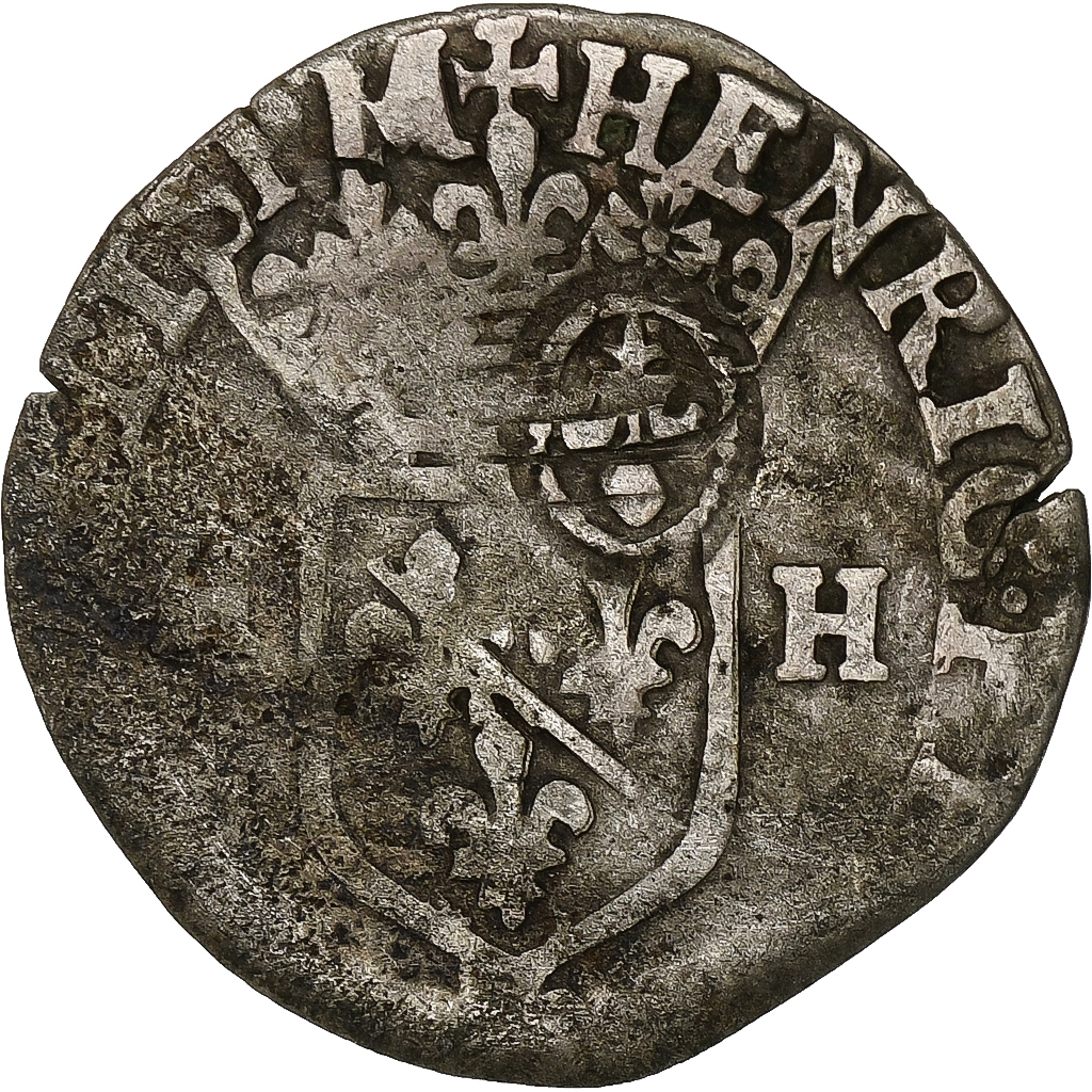 France, Louis XIII, Quinzain (Douzain contremarqué), Trévoux, Billon