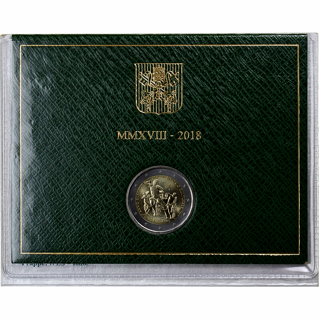 Vatikan, Pape François, 2 Euro, BU, 2018, Rome, Bi-Metallic, STGL