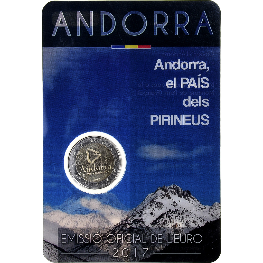 Andorra, 2 Euro, Pyrénées, BU, 2017, Monnaie de Paris, Bi-Metallic, 