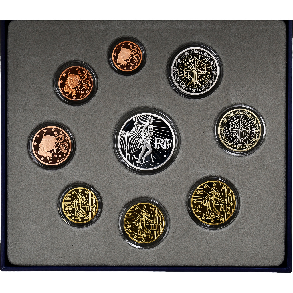 Frankreich, Coffret 1c. à 15€, PP, 2010, Monnaie de Paris, STGL