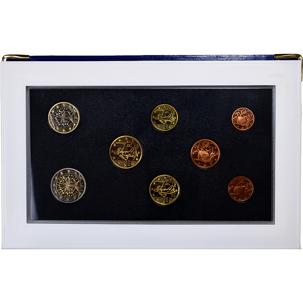 France, 1 Cent to 2 Euro, BE, 2001, Monnaie de Paris, FDC