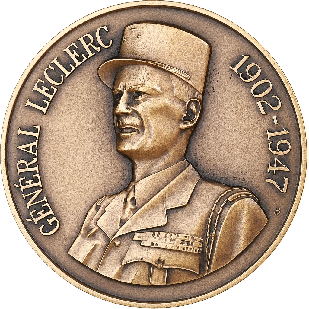 France, Medal, Général Leclerc, Bronze, J. Balme, 
