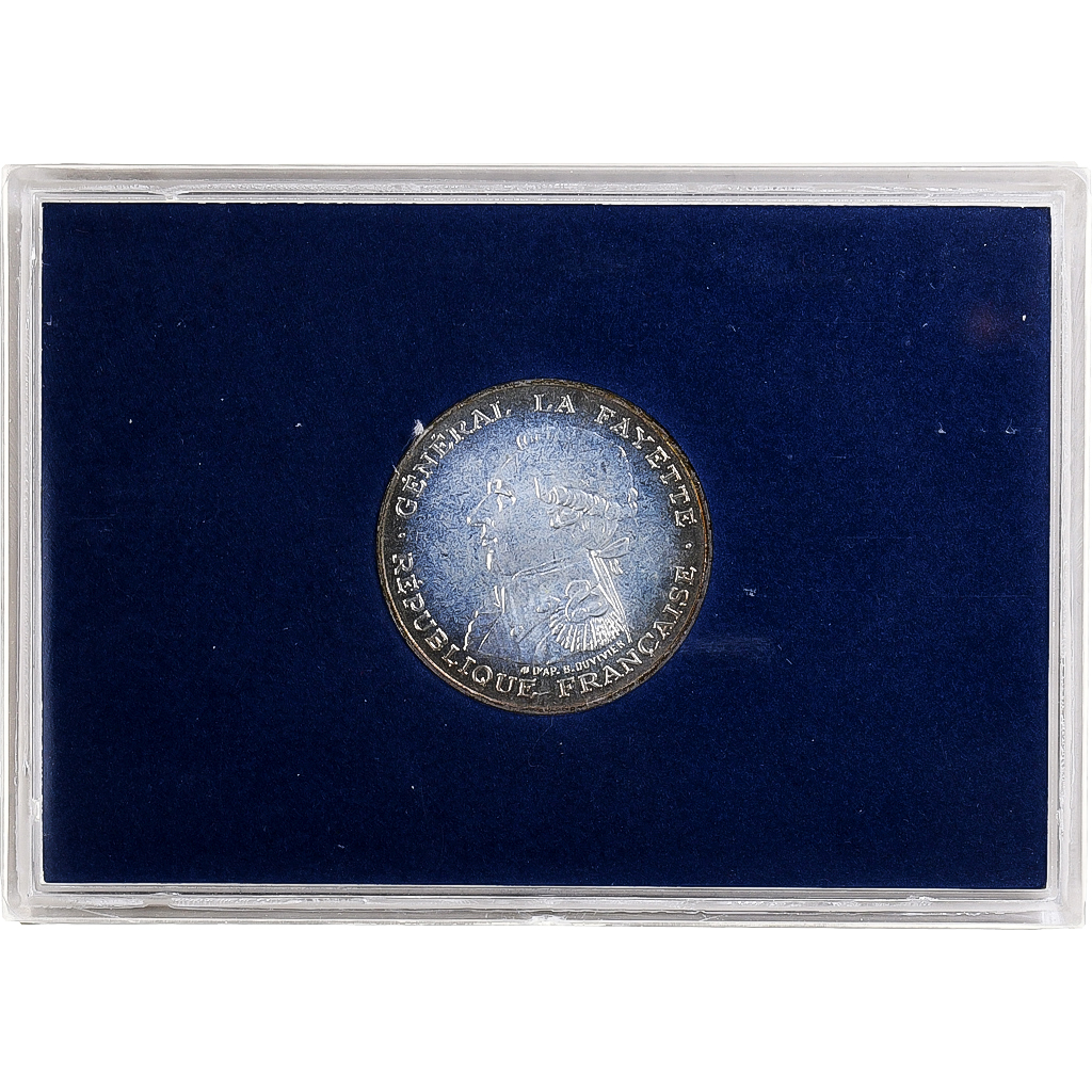 France, 100 Francs, La Fayette, 1987, Monnaie de Paris, BU, Silver, 