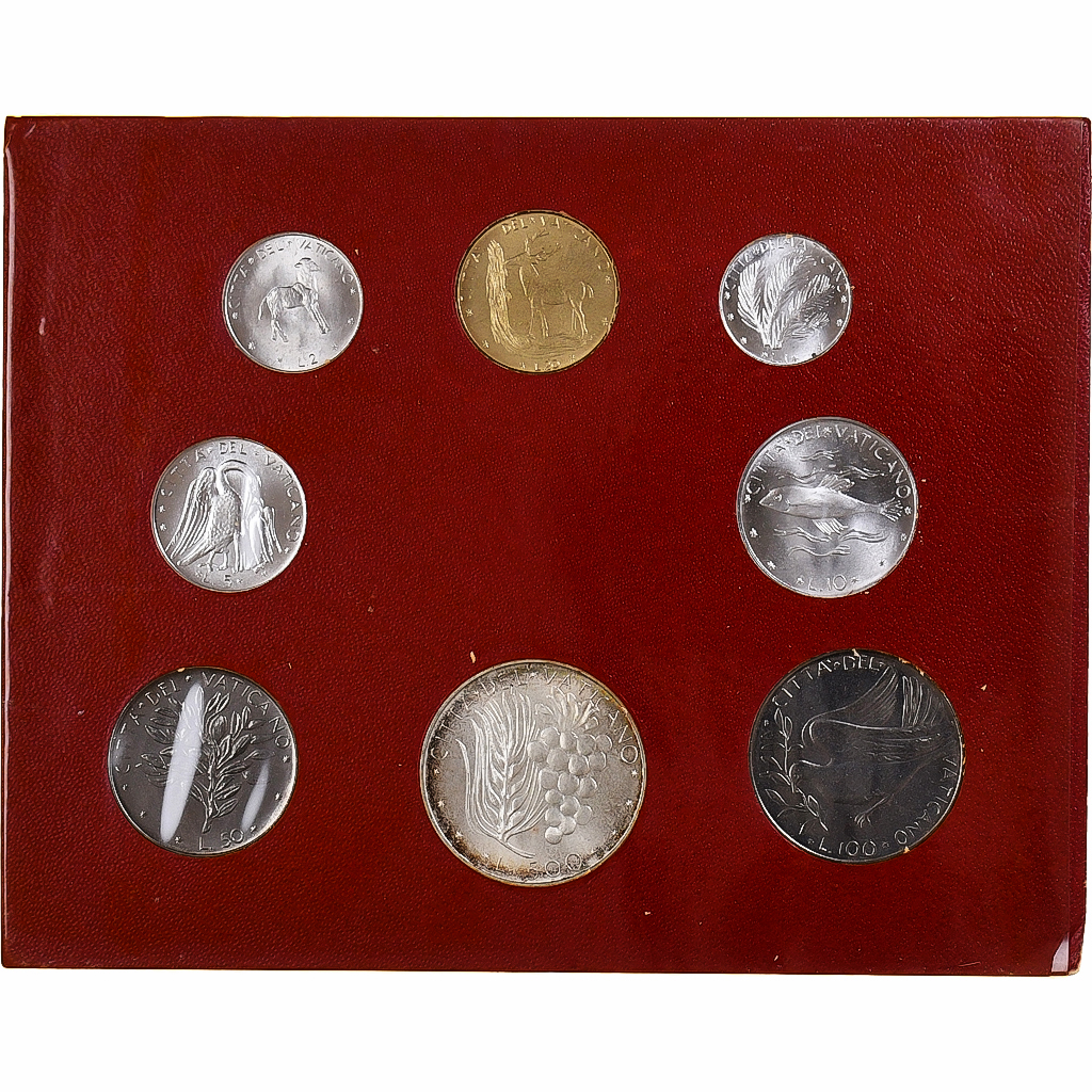 Vatican, Paul VI, 1 lira to 500 lire, 1970 - Anno VIII, Rome, BU, 