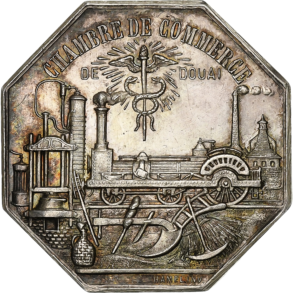 France, Token, Chambre de commerce de Douai, Silver, Hamel, 