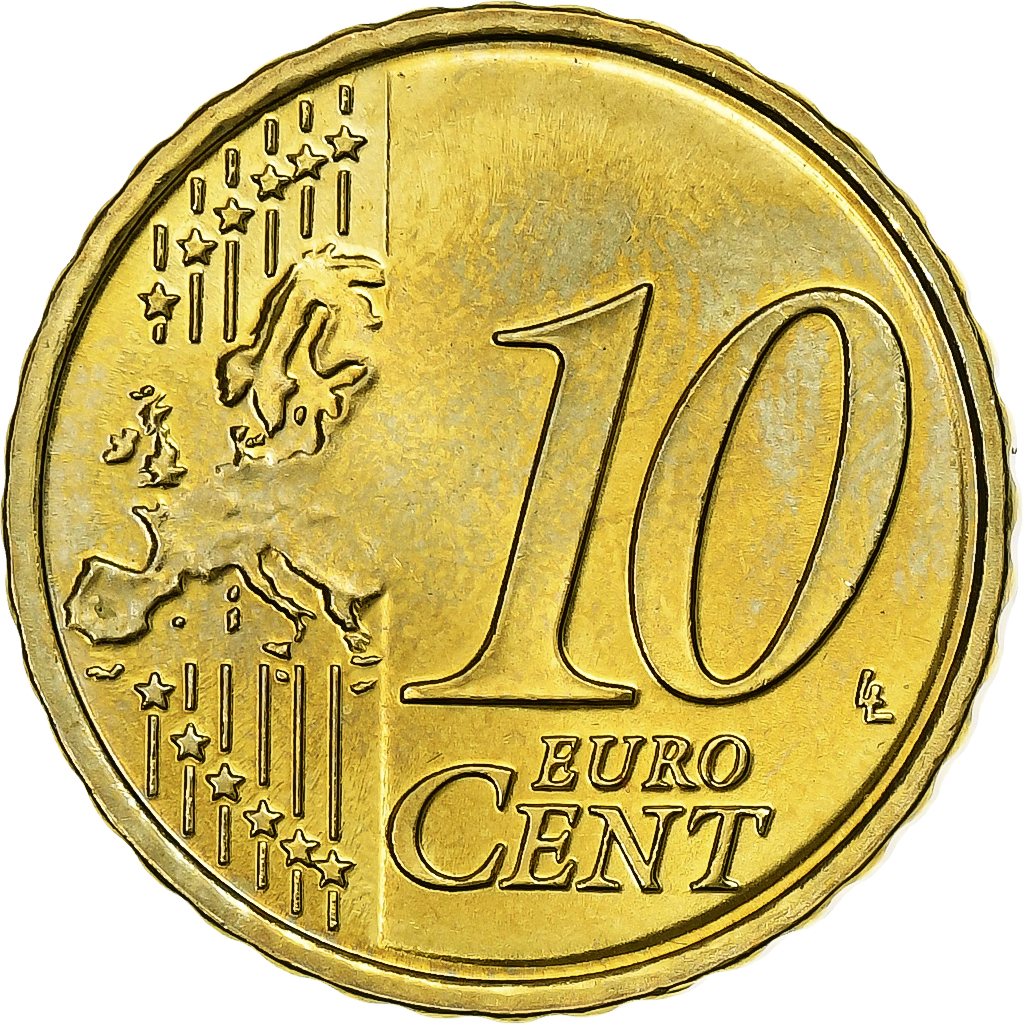 Lithuania, 10 Euro Cent, BU, 2015, Vilnius, Nordic gold, MS