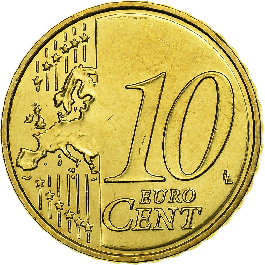 Malta, 10 Euro Cent, BU, 2008, Monnaie de Paris, Nordic gold, STGL