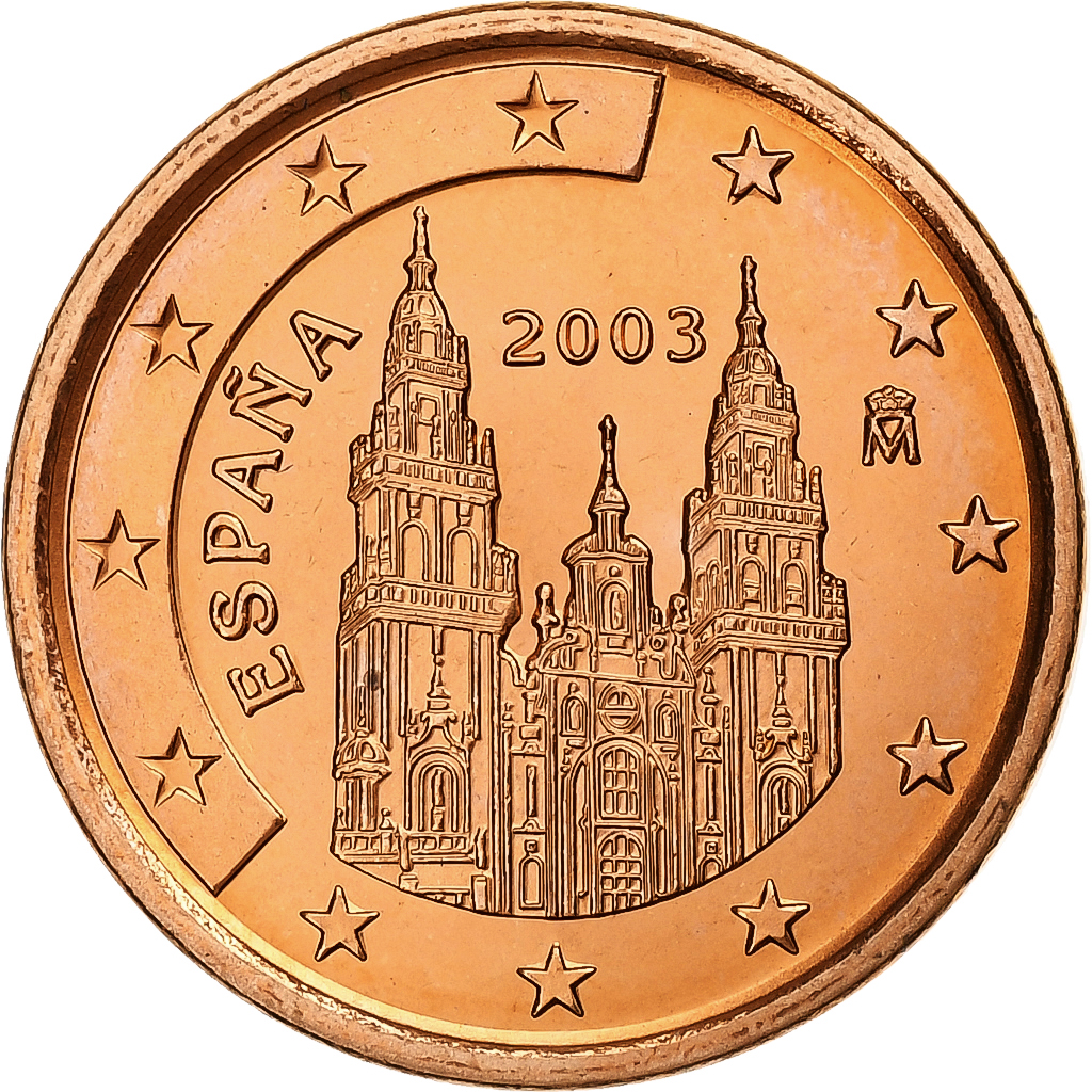 Spanien, Juan Carlos I, 5 Euro Cent, BU, 2003, Madrid, Copper Plated Steel, STGL