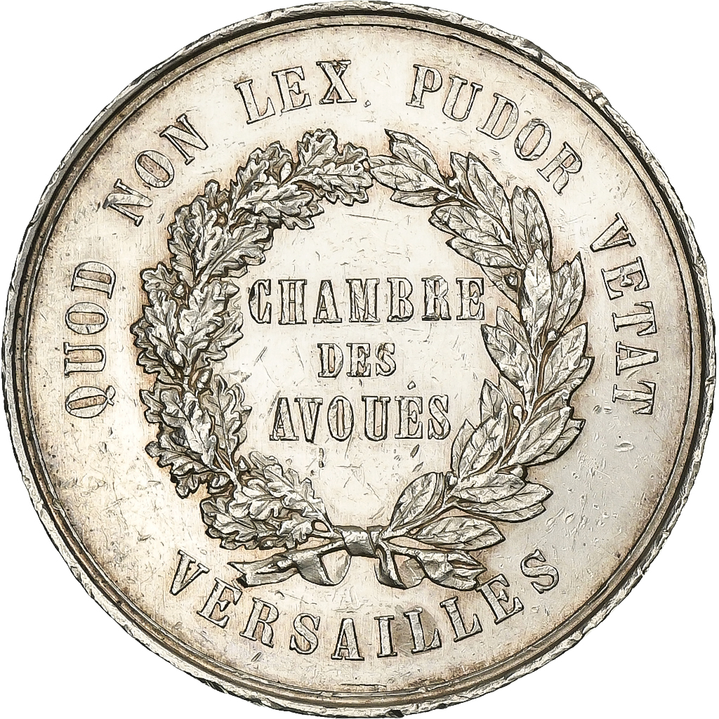 France, Token, Chambre des Avoués de Versailles, Silver, Caqué, 