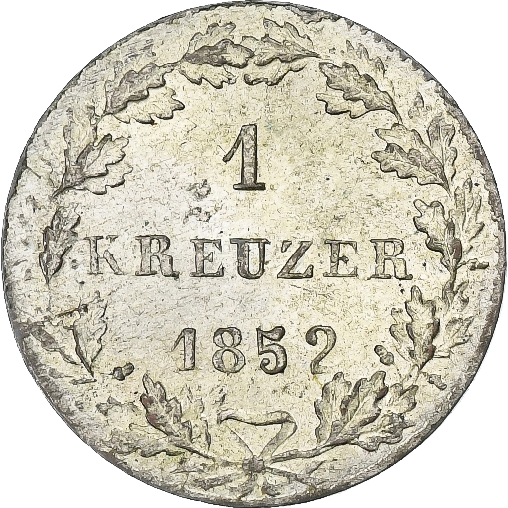 Germany, Kreuzer, 1852, Frankfurt, Billon, , KM:312