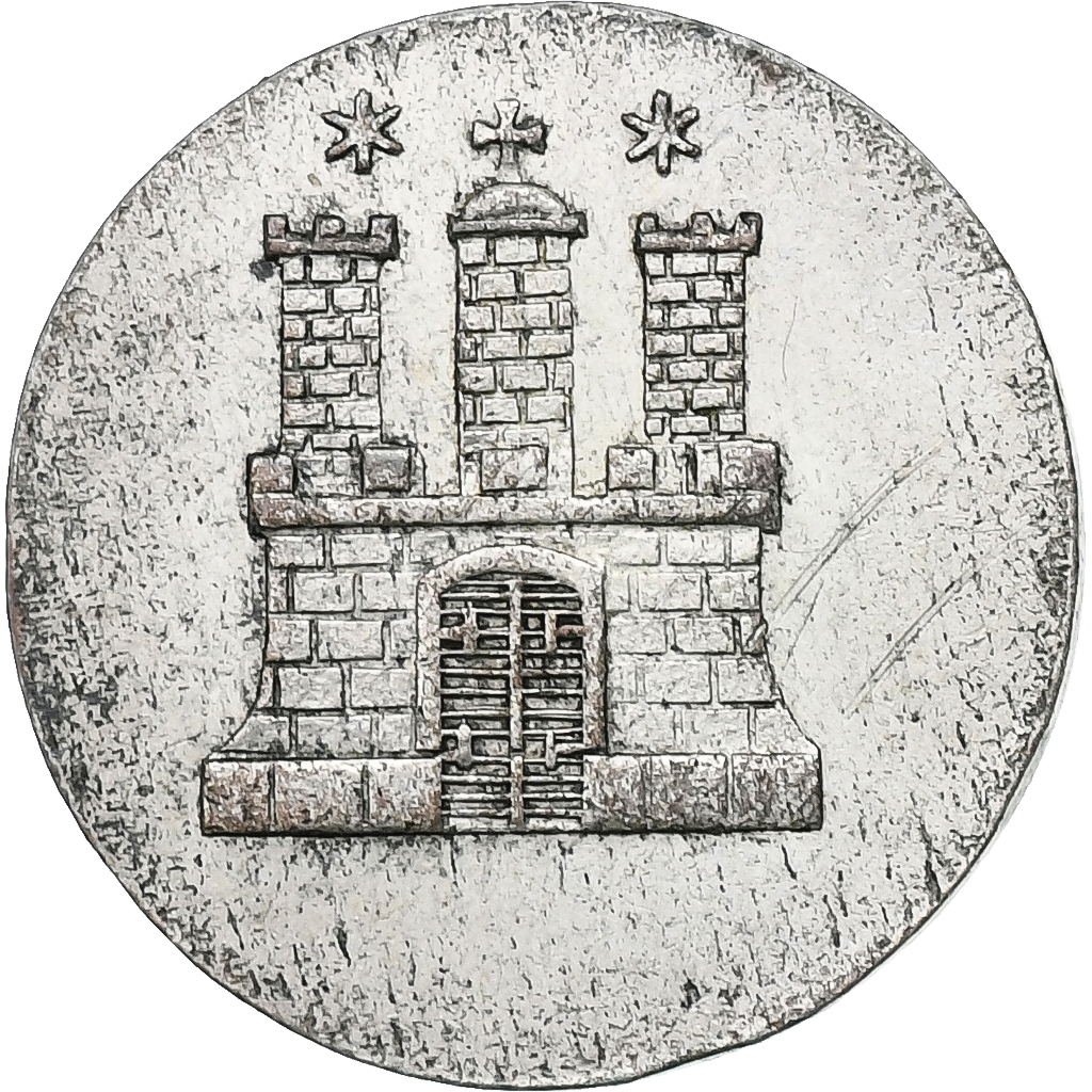 Germany, Schilling, 1846, Hamburg, Billon, , KM:566