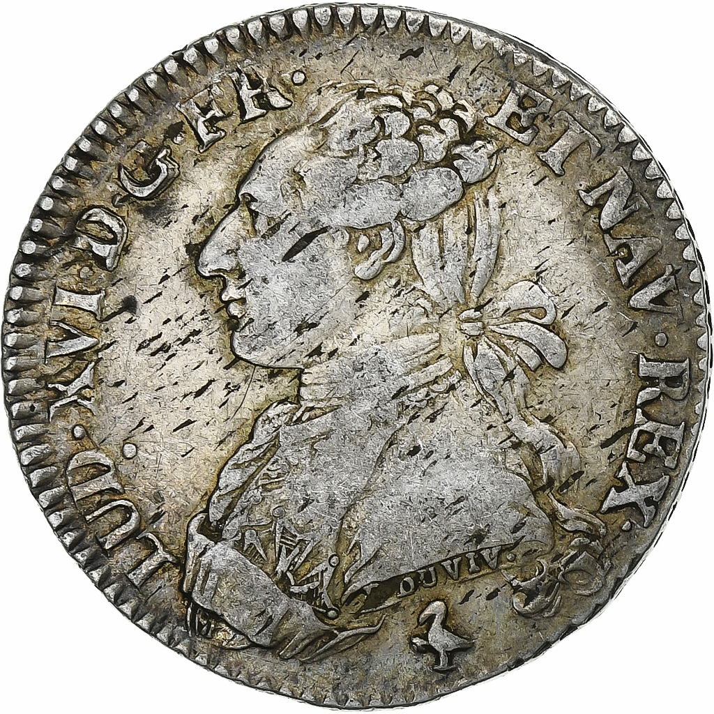 France, Louis XVI, 1/5 Écu aux branches d'olivier, 1778, Paris, 2nd semestre