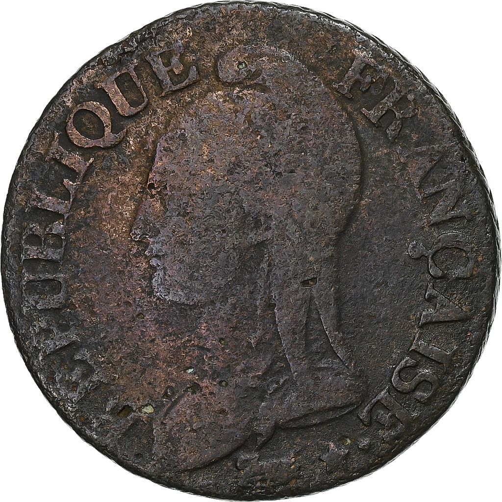 France, 5 Centimes, Dupré, AN 8/5, Paris, A/B ?, Copper, , KM:640