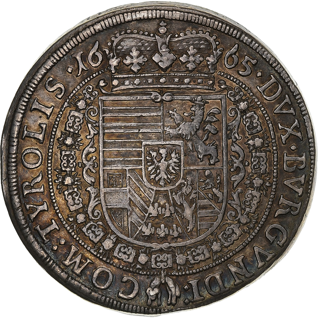 County of Tyrol, Sigismund Franz, Thaler, 1665, Hall, Silver, 