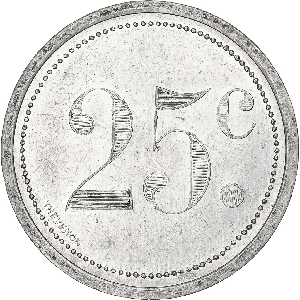 France, Chambre de Commerce d'Elbeuf, 25 Centimes, 1921, , Aluminium