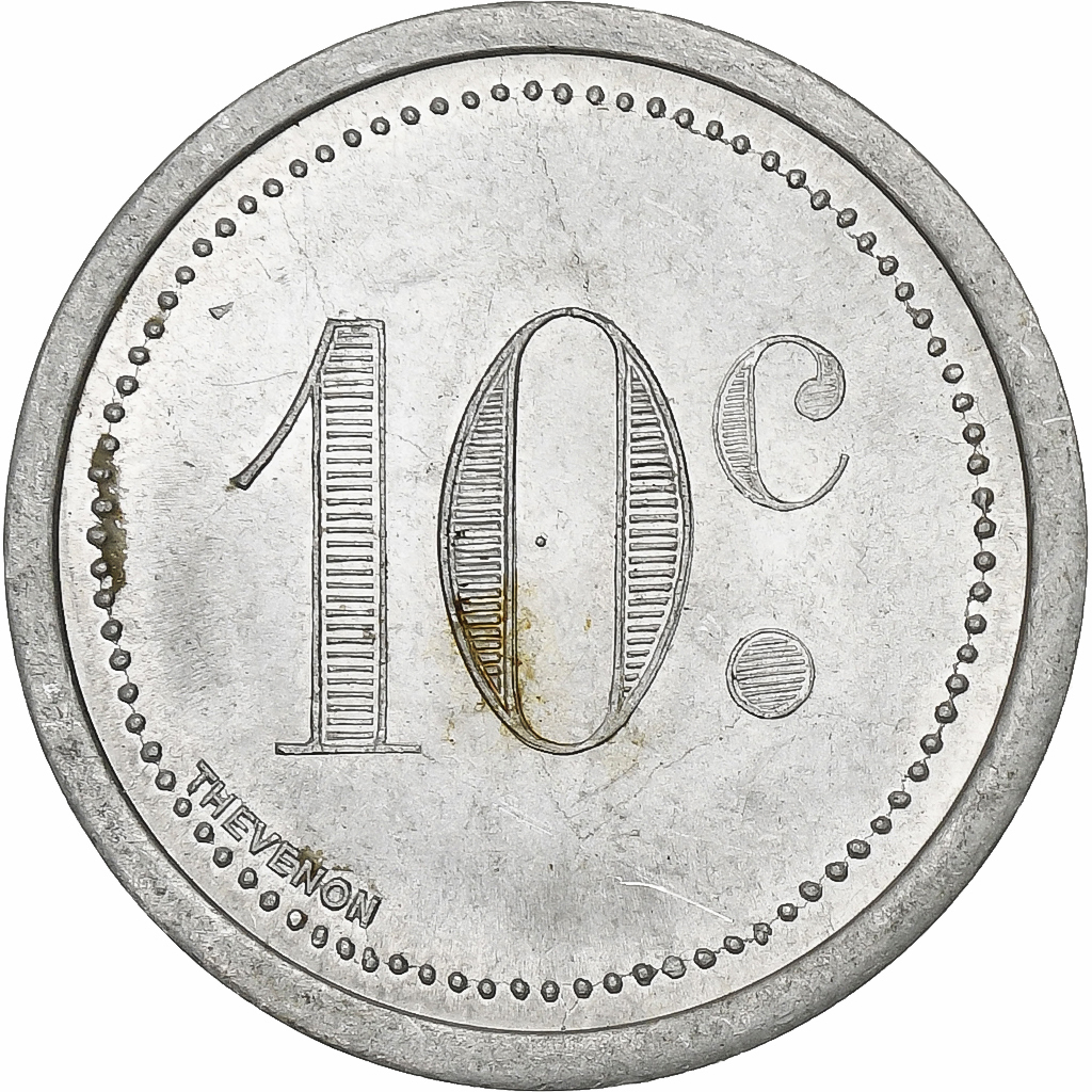 France, Chambre de Commerce d'Elbeuf, 10 Centimes, 1921, , Aluminium