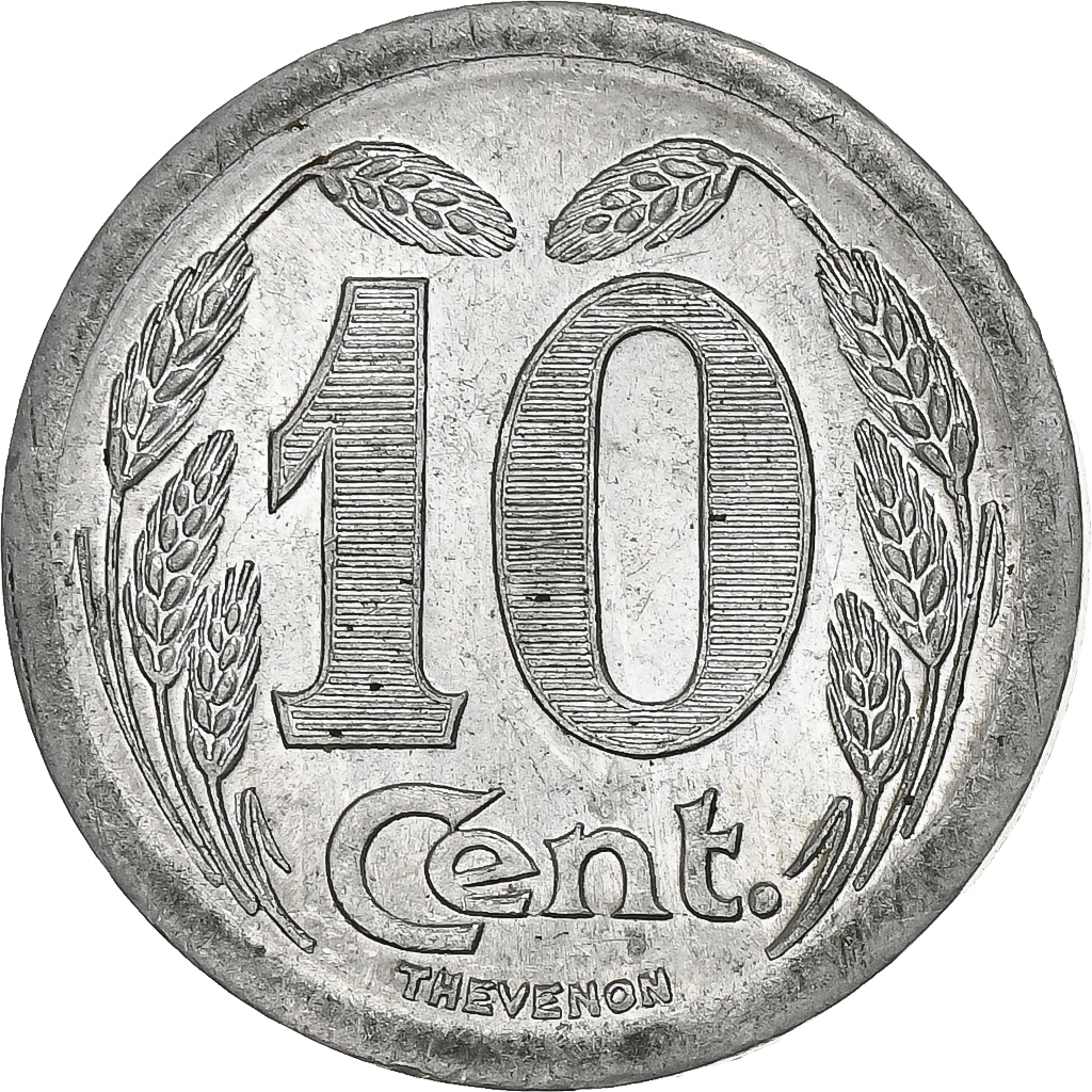 France, Chambre de commerce d'Evreux, 10 Centimes, 1921, , Aluminium