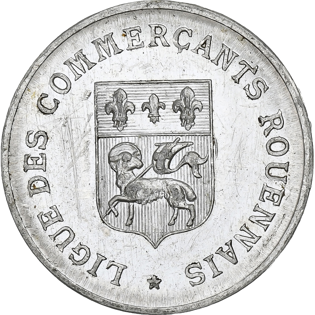 France, Ligue des commerçants rouennais, 10 Centimes, 1920, 