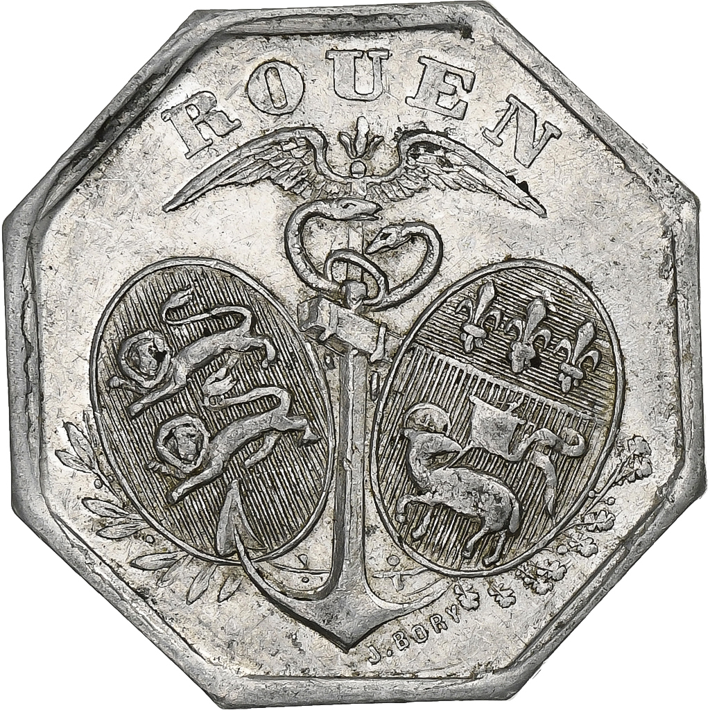 France, Chambre de commerce de Rouen, 10 Centimes, 1918, , Aluminium