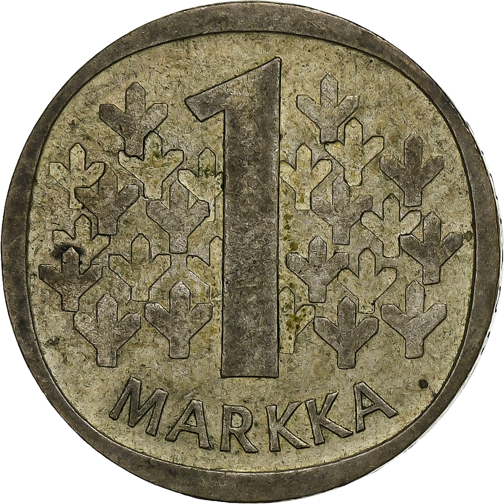 Finland, Markka, 1965, Helsinki, Billon, AU, KM:49