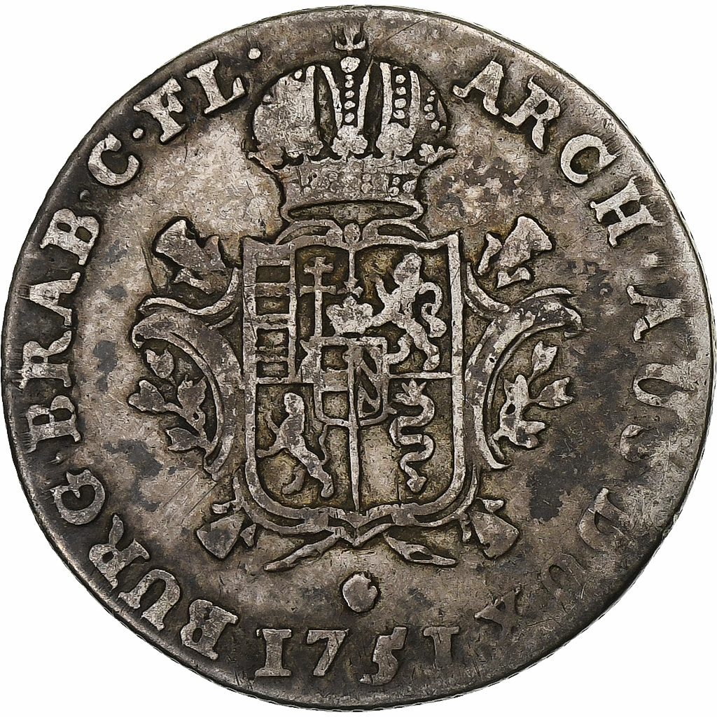 Austrian Netherlands, Maria Theresa, 1/8 Ducaton, 1751, Antwerp, Silver