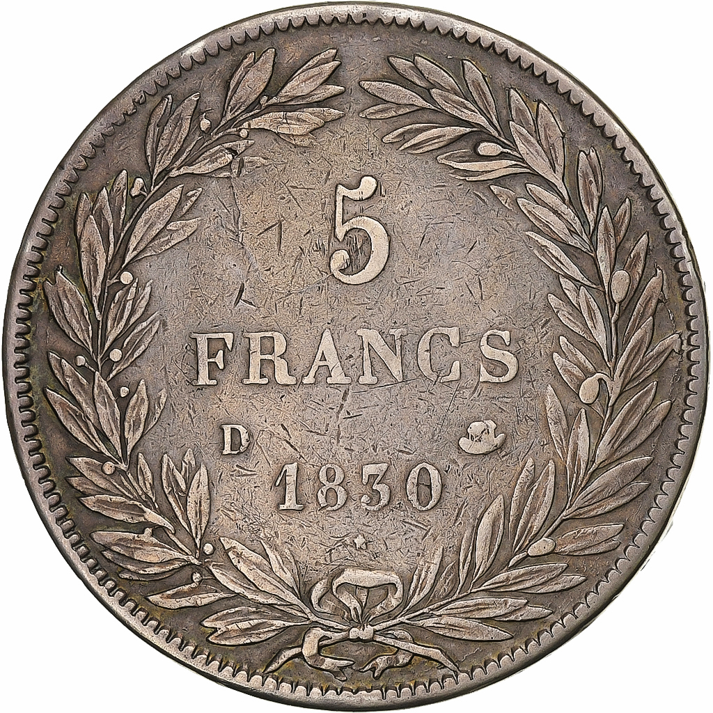 France, Louis-Philippe, 5 Francs, 1830, Lyon, Silver, , Gadoury:675