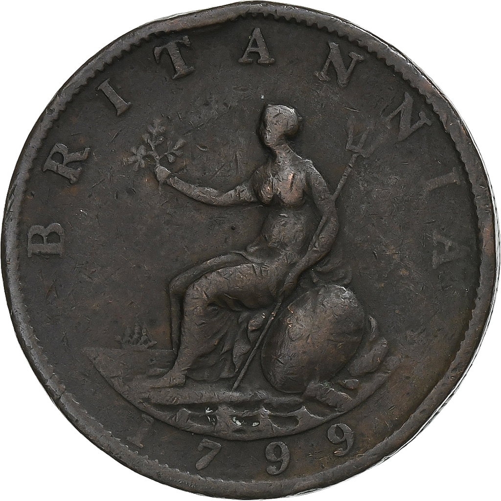 United Kingdom, George III, 1/2 Penny, 1799, Soho, Copper, 