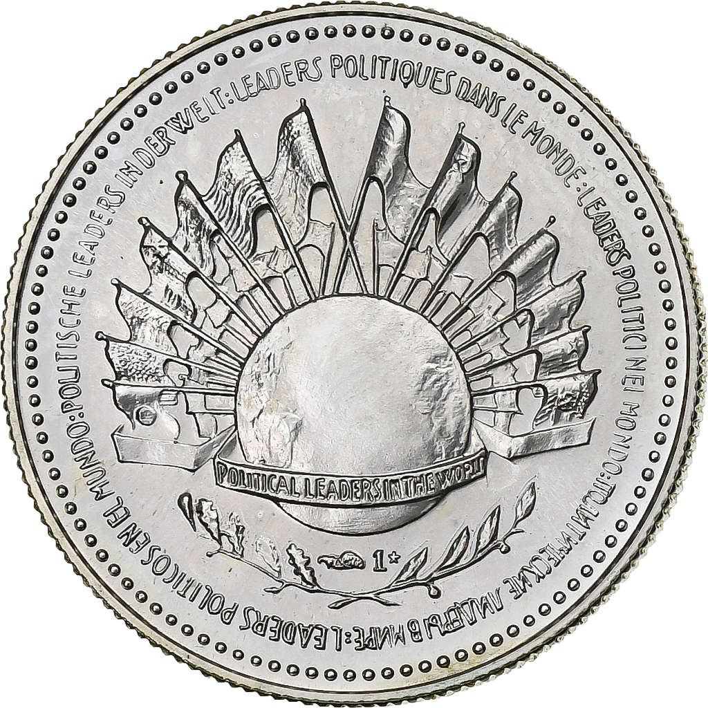 France, Token, Charles de Gaulle, 1980, Silver, 