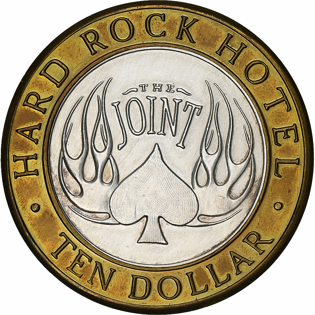 United States, 10 Dollars, Hard Rock hotel, Bi-Metallic, 