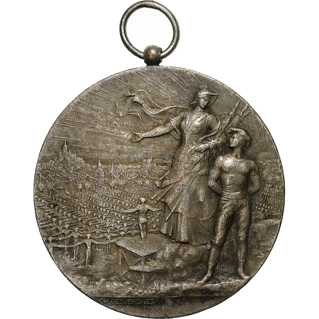 France, Medal, Fédération Gymnastique et Sportive, Mortagne, 1910
