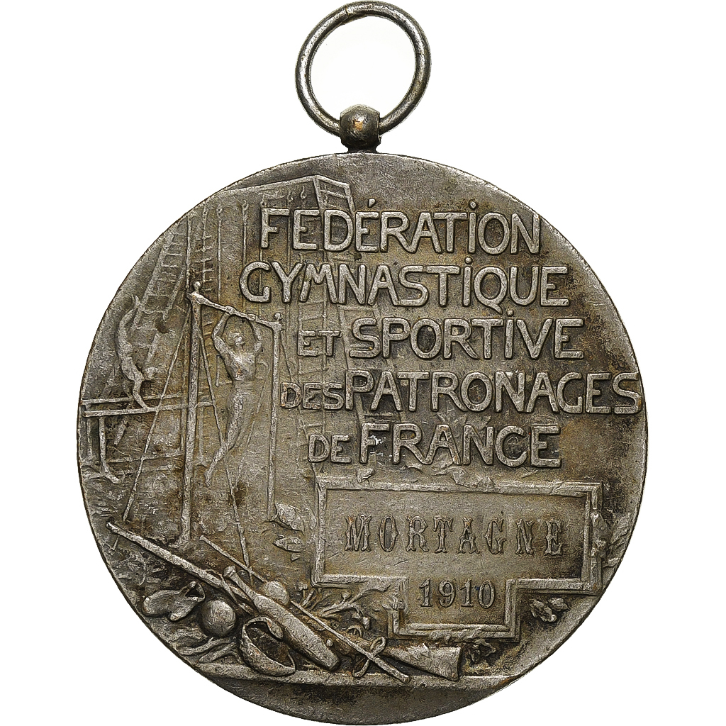 France, Medal, Fédération Gymnastique et Sportive, Mortagne, 1910
