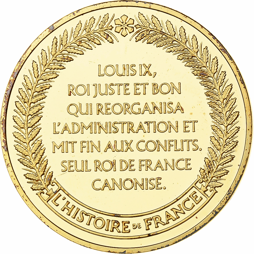 France, Medal, Saint-Louis Débarque en Egypte, Franklin Mint, Vermeil, Proof