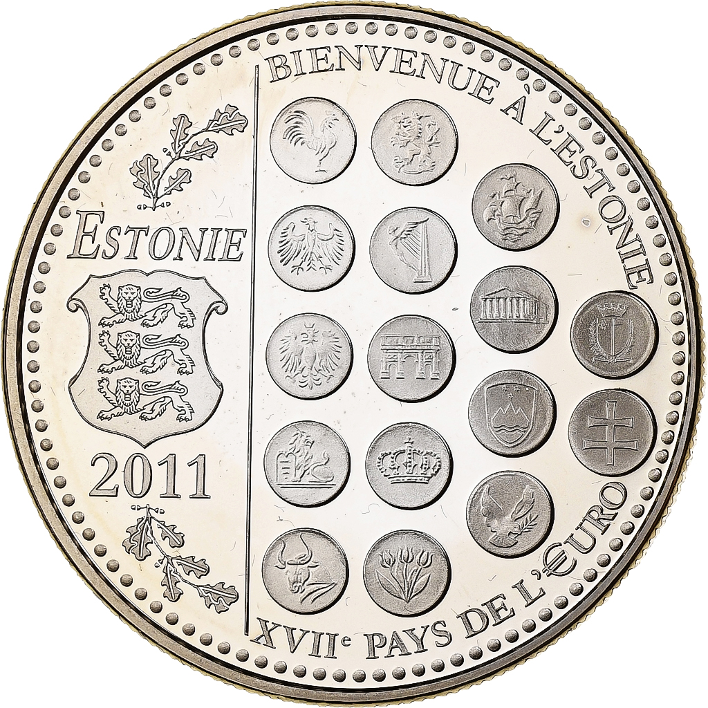 France, Medal, L'Europe des XXVII, Bienvenue à l'Estonie, 2011, Utrecht