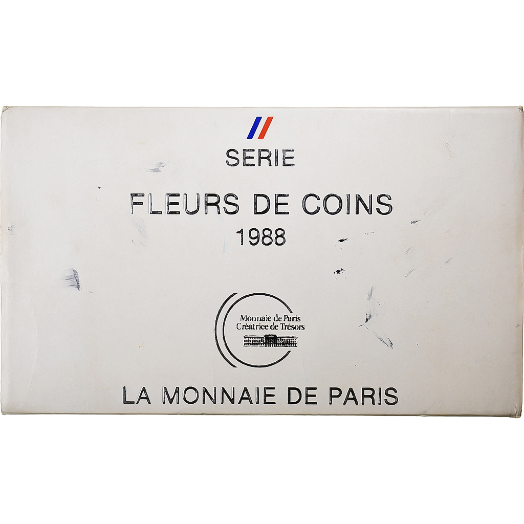 France, Coffret 1 c. à 100 frs., 1988, Monnaie de Paris, FDC, 