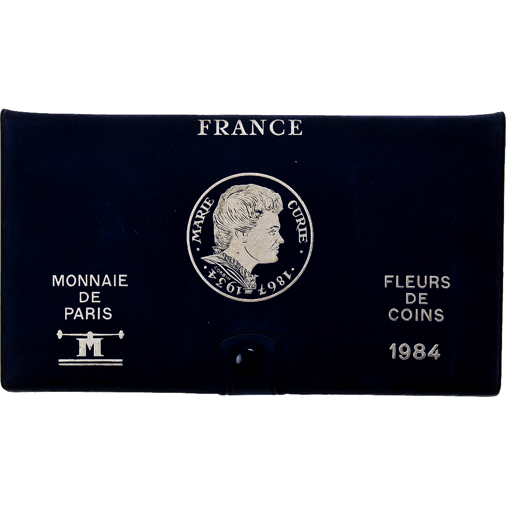 France, Coffret 1 c. à 100 frs., Marie Curie, 1984, MDP, FDC, 