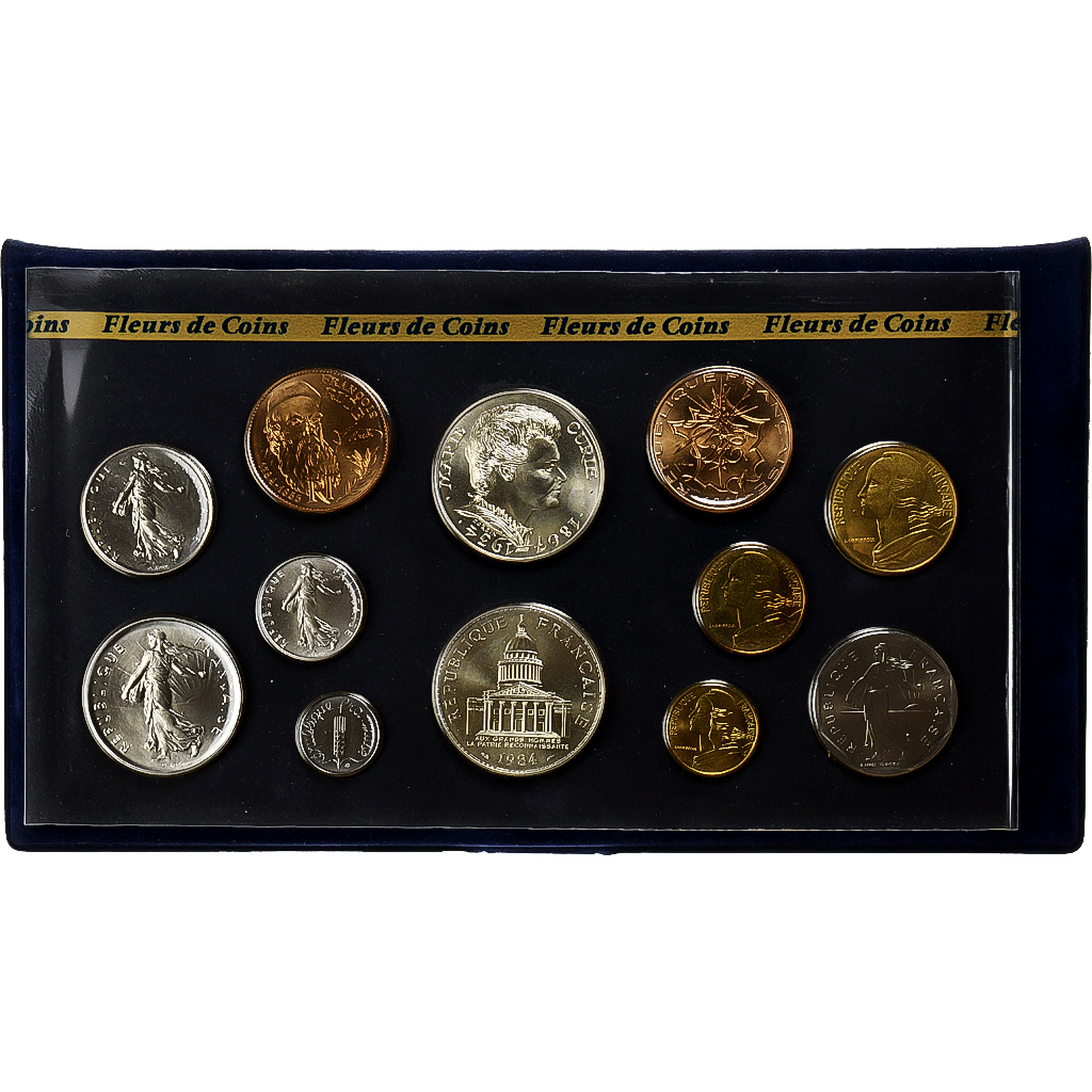 France, Coffret 1 c. à 100 frs., Marie Curie, 1984, MDP, FDC, 
