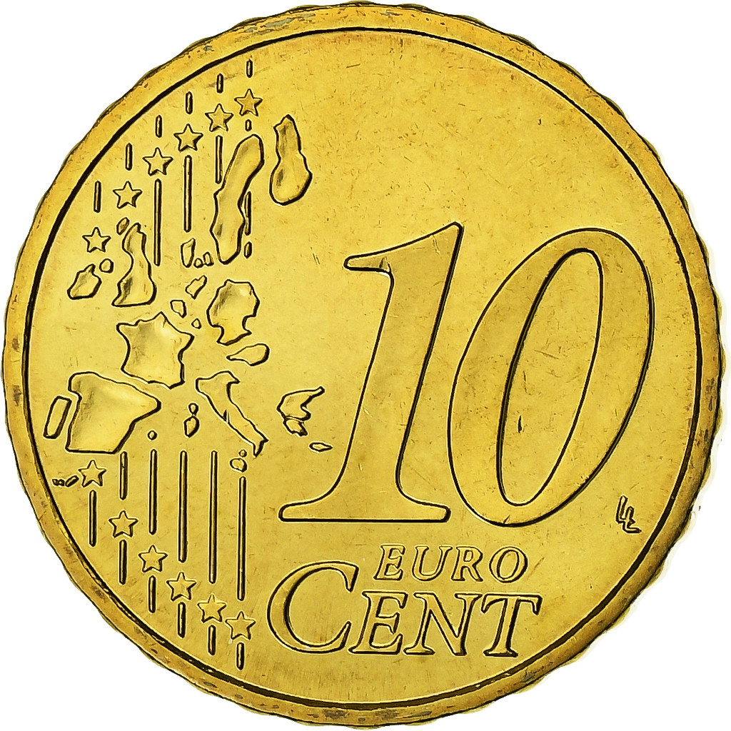 Frankreich, 10 Euro Cent, BU, 2002, Monnaie de Paris, Nordic gold, STGL