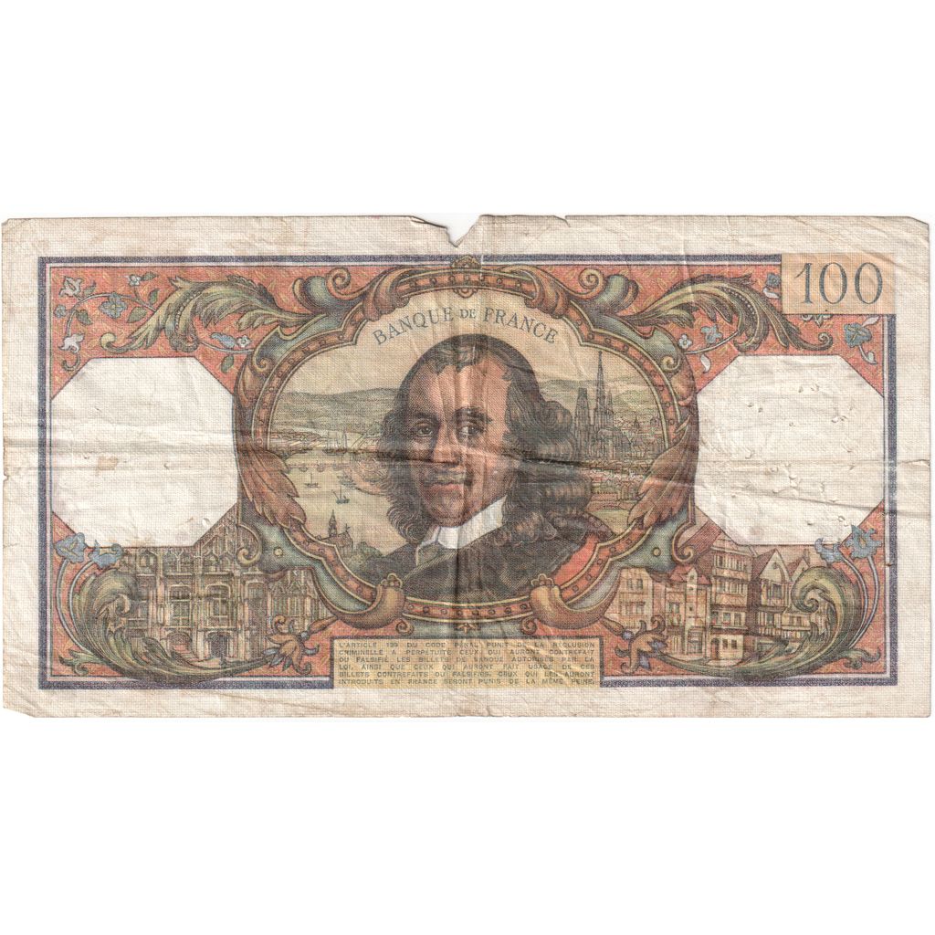 France, 100 Francs, Corneille, 1974-02-07, F.79804391, VF(20-25)