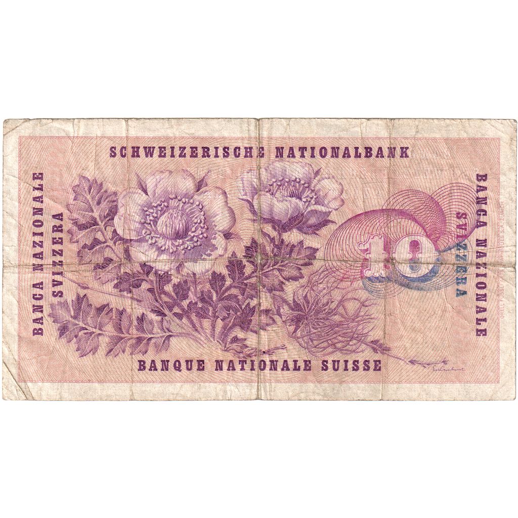 Switzerland, 10 Franken, 1961-10-26, VF