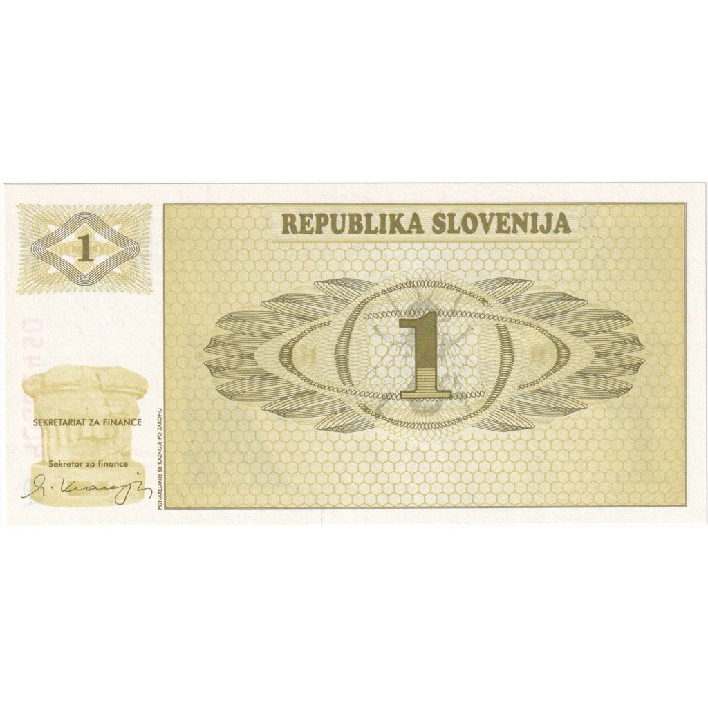 Slovenia, 1 Tolar, UNC(65-70)