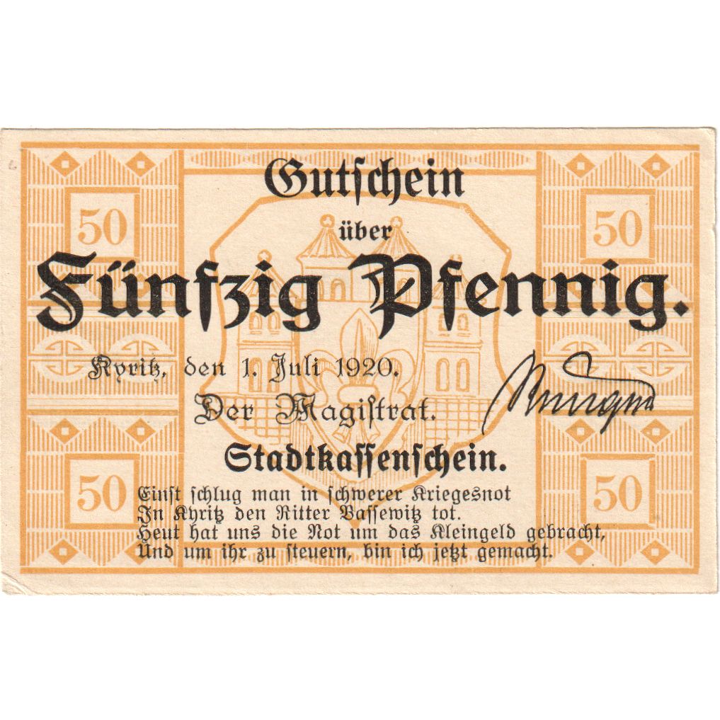 Deutschland, Altusried Marktgemeinde, 50 Pfennig, 1920-07-01, VZ