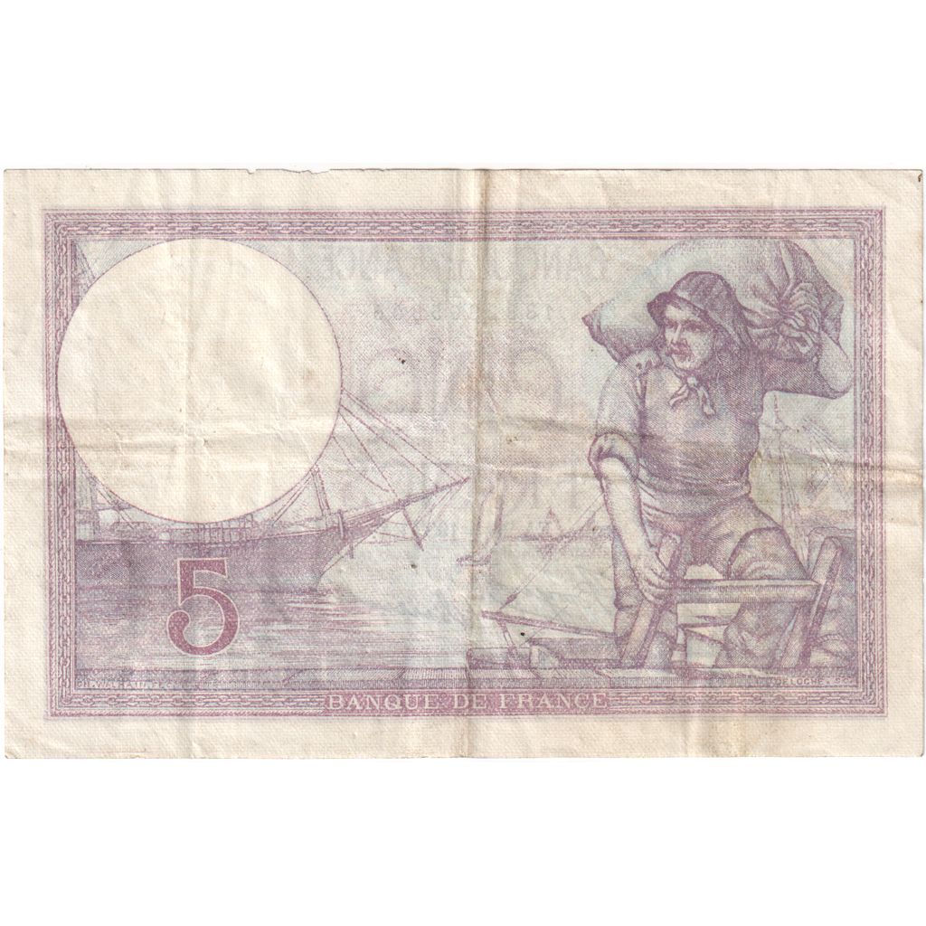 France, 5 Francs, Violet, 1933-05-26, F.55313, EF(40-45)